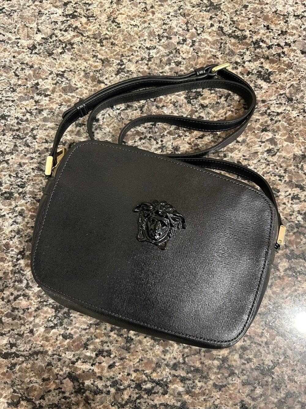 Versace Medusa Palazzo Crossbody Bag Black / Gold Hardware SPB-SAL (338815)